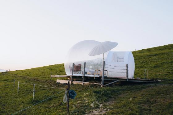 Bubble-Suite Übernachtung -  mit Ausblick auf die Berner Alpenkette für 2 Personen | wochentags 9 