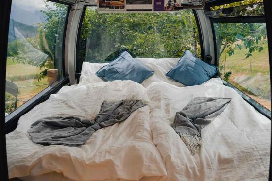 Nuit dans une télécabine - Avec vue sur la chaîne des Alpes bernoises pour 2 personnes 4 