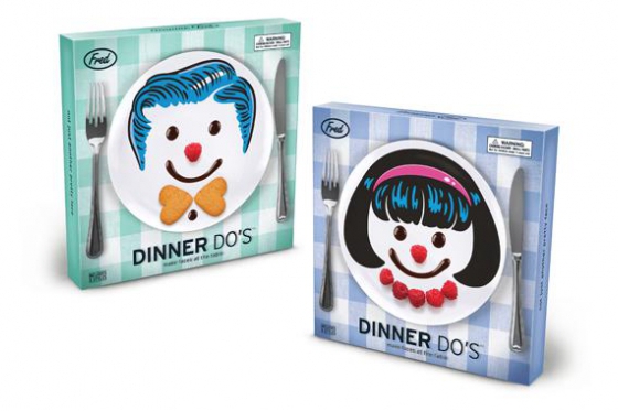 Set  de 3, assiette enfant - visage de fille 2 