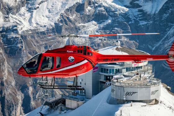 Jungfraujoch Helikopterflug - 45 minuten für 3 Personen  