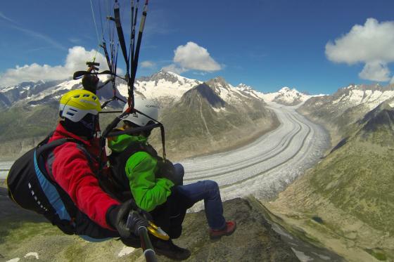 Aletsch Gleitschirmfliegen - 15 min Flug für 1 Person  