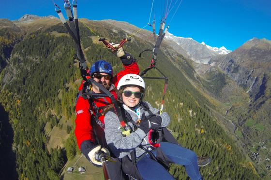 Aletsch Gleitschirmfliegen - 15 min Flug für 1 Person 2 