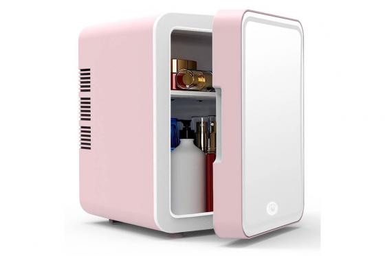 Mini Make-Up Kühlschrank - mit LED Spiegel 1 