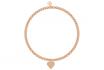 Kugelarmband Herz - rosévergoldet 2