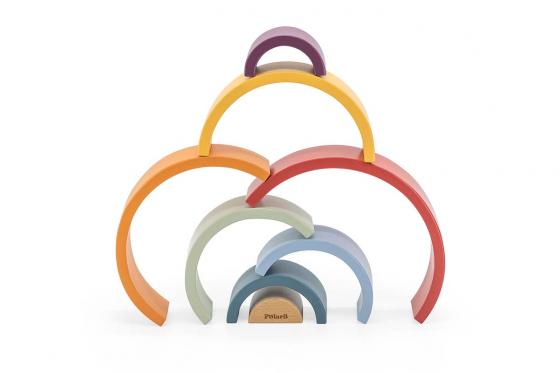 Jeu à empiler en bois - Arc-en-ciel 2 