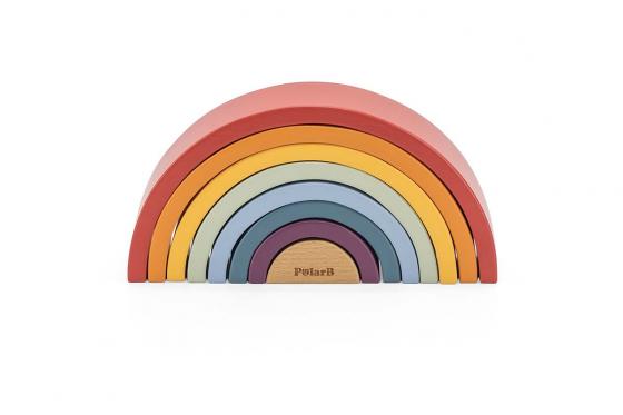 Jeu à empiler en bois - Arc-en-ciel 3 