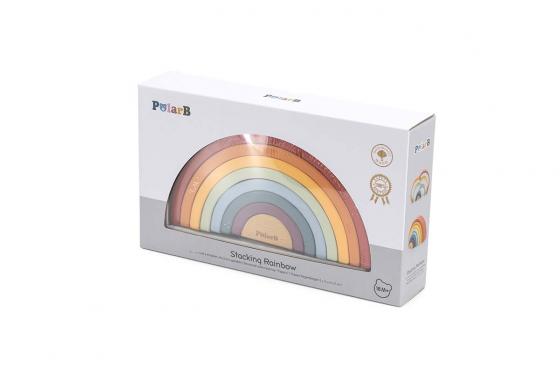 Jeu à empiler en bois - Arc-en-ciel 4 