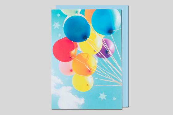 Carte de vœux avec enveloppe - Ballons  