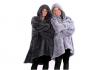 Kapuzendecke lilac grey - Feinstes Sherpa-Fleece 5