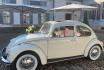 Tagesfahrt VW Käfer weiss - Oldtimer mit Dachfenster selbstfahren 
