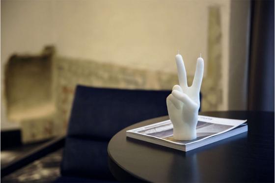 Kerze Victory - Weiss 3 