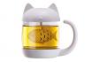 Tee Tasse Katze - mit integriertem Tee-Ei 