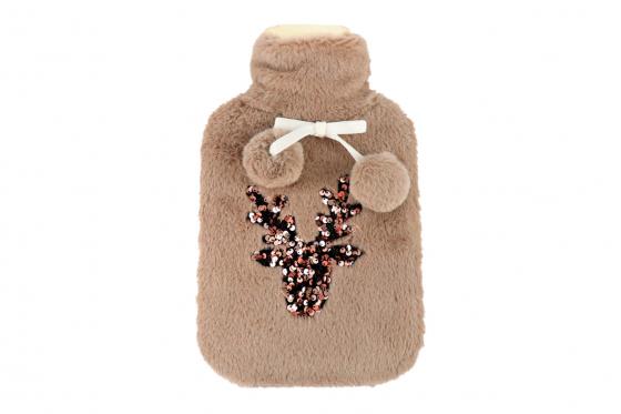 Wärmflasche - Hirsch, rosa  