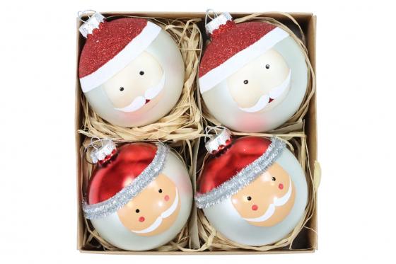 Boules en verre - Père Noël  