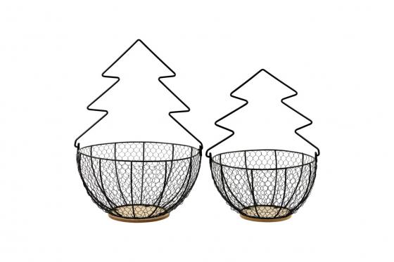 Petit panier en grillage à poule - Sapin de Noël  