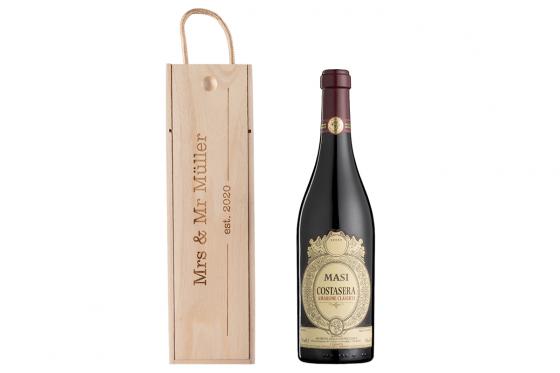 Weinkiste mit Amarone della Valpolicella - mit Gravur  