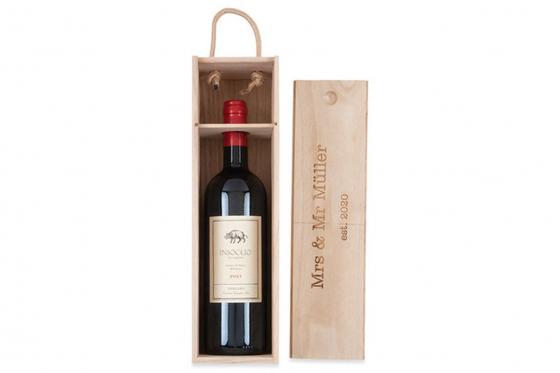 Coffret bouteille de vin Insoglio del Cinghiale - Avec gravure 1 