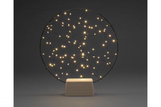 Lampe attrape-rêves en bois - avec 100 LED  