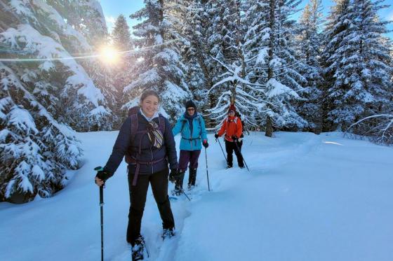 Nachtschneeschutour mit Fondue - im Berner Oberland für 2 Personen 4 