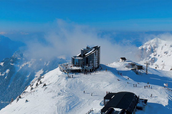 Le Kuklos Drehrestaurant - Fondue Bacchus mit Panoramablick auf die Alpen für 2 Personen 5 