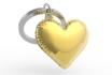 Schlüsselanhänger Herz - Gold 