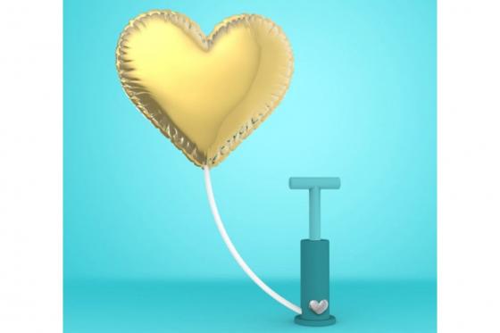 Schlüsselanhänger Herz - Gold 2 