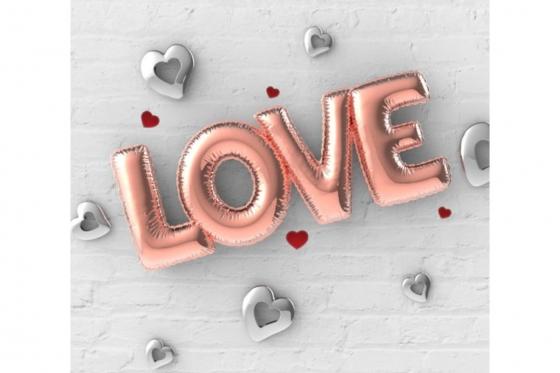 Schlüsselanhänger Love - Rosé 2 