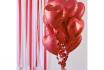 Ballons cœur rouge  - avec traine en forme de cœur 1