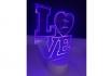 Lampe LED Love - avec gravure 1