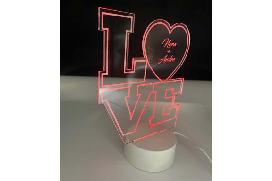 LED Love Lampe - mit Gravur 4 