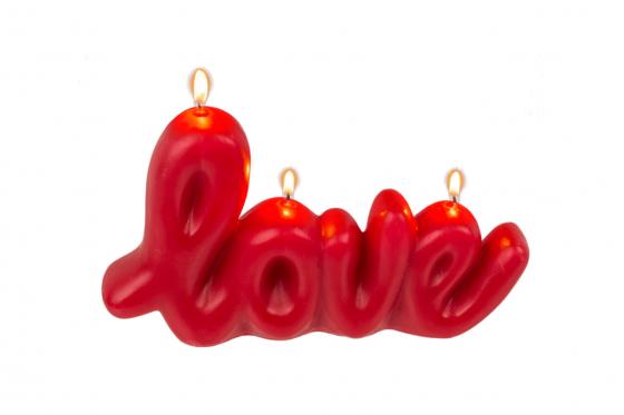 Bougie Love - rouge  