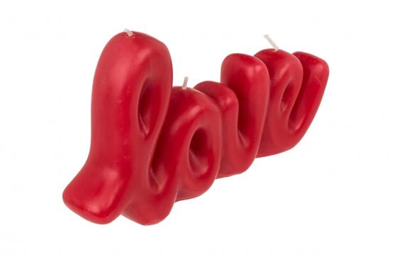 Bougie Love - rouge 4 