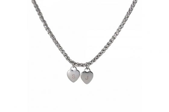 Halskette Lovers Hearts - mit Gravur   Halskette Lovers Hearts - mit Gravur