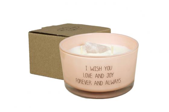 Duftkerze - mit Rosenquarz 2 