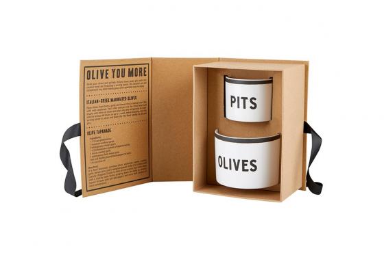 Bols olives et noyaux - Set de 2 pièces  