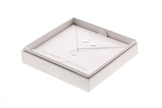 Schmuck Geschenkset - versilbert - Herz 1 