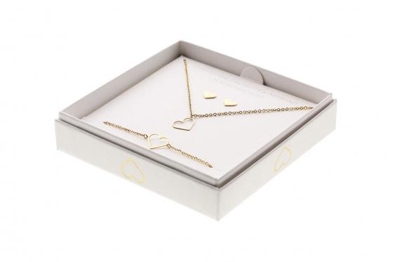 Schmuck Geschenkset - vergoldet - Herz 1 