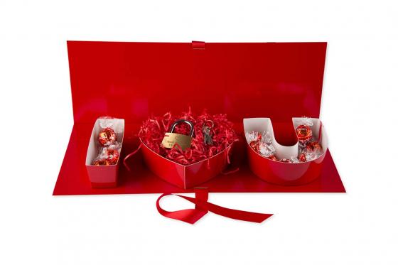 Geschenkbox I love you - mit Liebesschloss  