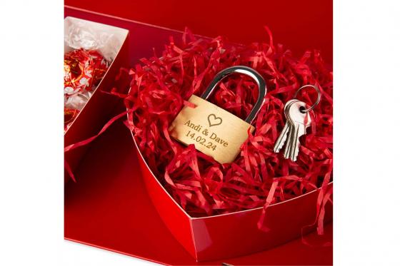 Geschenkbox I love you - mit Liebesschloss 1 