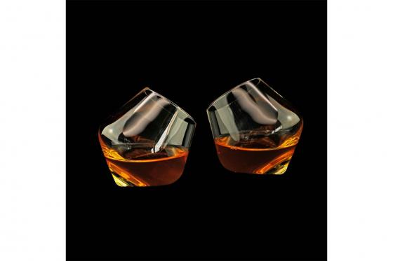 Rollende Whiskeygläser - 2er Set  