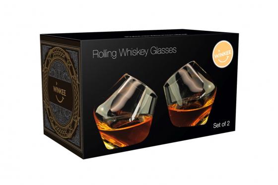 Rollende Whiskeygläser - 2er Set 2 