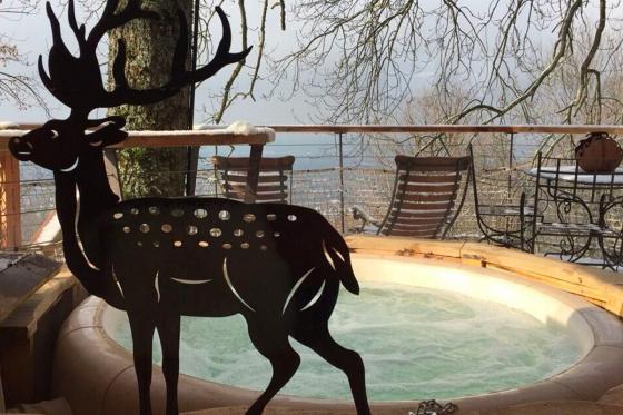 Séjour en cabane - Nuit romantique avec spa & petit déjeuner pour 2 personnes 1 