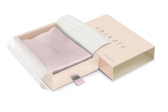 Oreiller et masque de nuit en soie - Ensemble rose pâle 4 