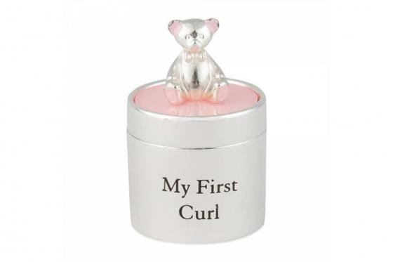 Babydosen rosa - mit Gravur, 925 versilbert 3 