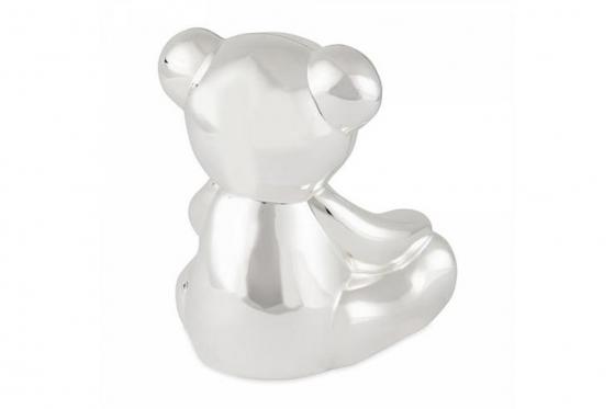 Spardose Bär - mit Gravur, 925 versilbert 1 