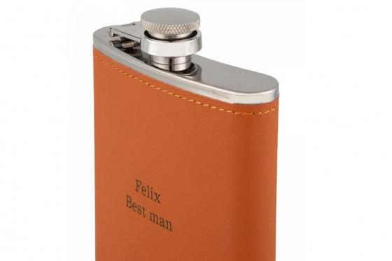 Flachmann mit Gravur - braun 1 