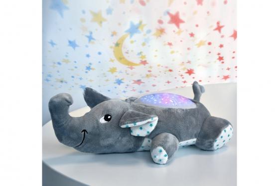 Projecteur d'étoiles éléphant - avec 13 chansons  