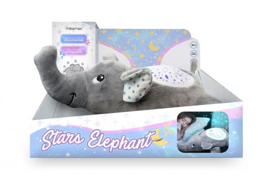 Projecteur d'étoiles éléphant - avec 13 chansons 2 