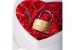 Cadenas des amoureux avec gravure - Coffret-cadeau cœur 1