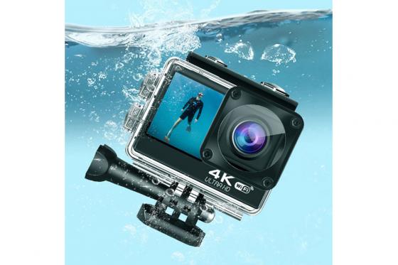 Caméra d'action 4K Ultra HD - Étanche et avec écran tactile  